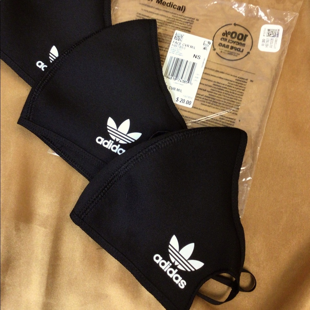 Adidas Face Cover Set 3 Masks New